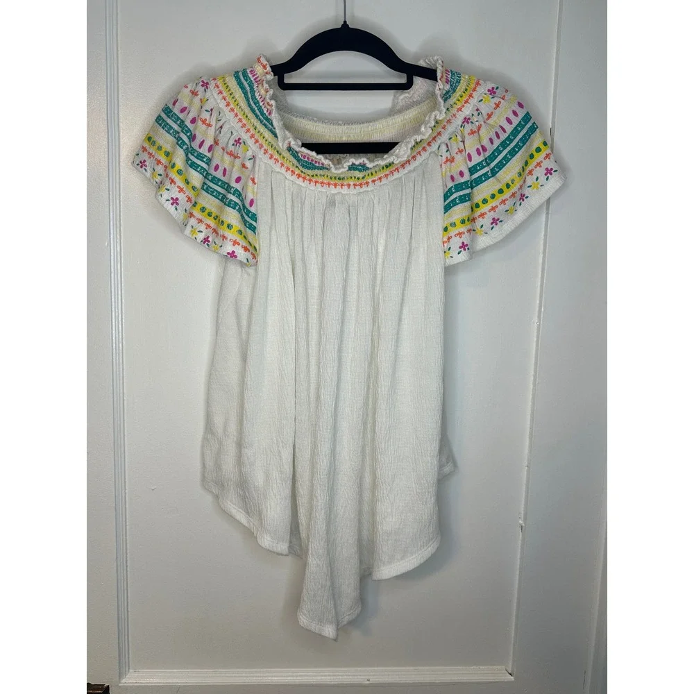 Boho peasant blouse, size M Signature‎ studio